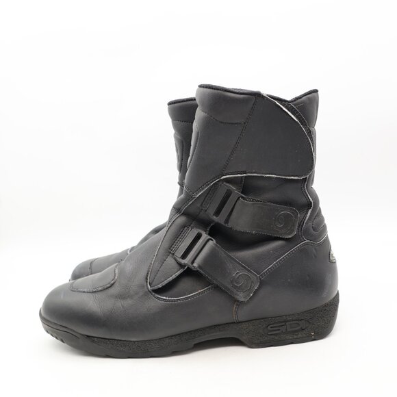 Sidi Scramble Rain Motorcycle Motorbike Men's EU 47 Boots Black Hook & Loop - Picture 3 of 10